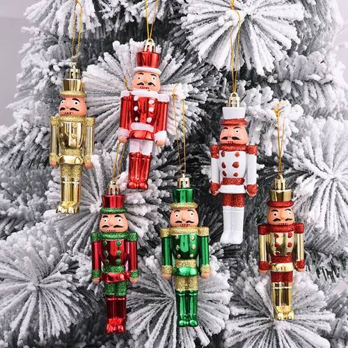 2PCS Christmas Nutcracker Ornaments Christmas Tree Plastic W