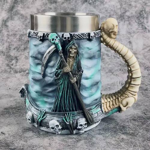 Creative Grim Reaper Ship Skull Mug Bar Beer Mug Large Capac