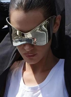 Oversized Futuristic Shield Sunglasses for Women Men Fashion
