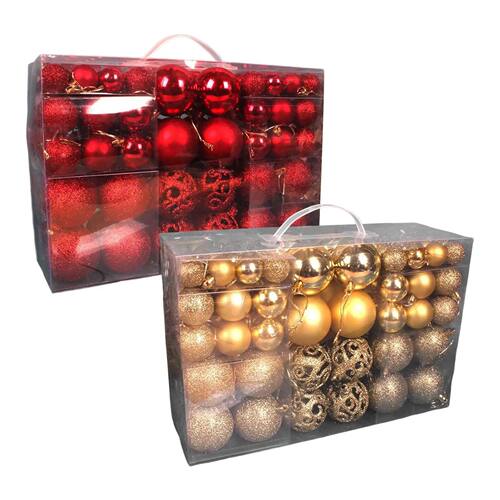 100Pcs Christmas Ball Ornaments Tree Decorative Shatterproof