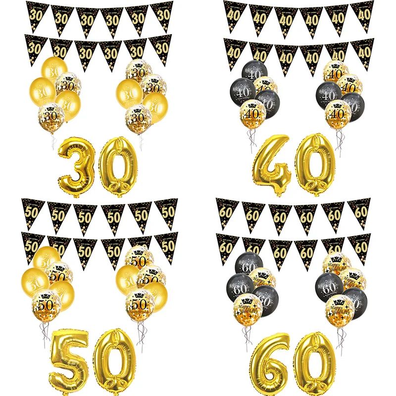 30th 40th 50th 60th birthday decorations Number Balloons Bir