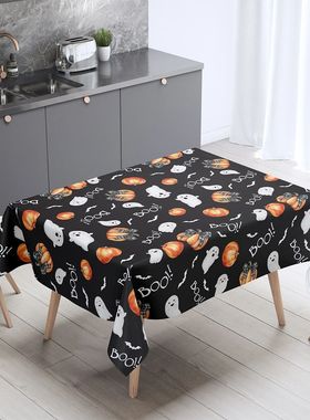 Halloween Ghost Pumpkin PE Tablecloth Table Runners Hallowee