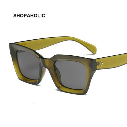 Woman Luxury Square Sunglasses Ladies Vintage Oversized Sun