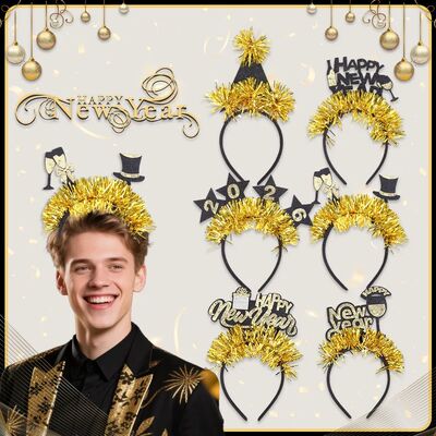 2026 Holiday Vibe HeadPc | Gold-Black Star Streamer Accents