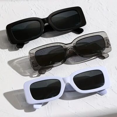 3PCS Square fashion Women Sunglasses Y2K Hip Hop Vacation Be