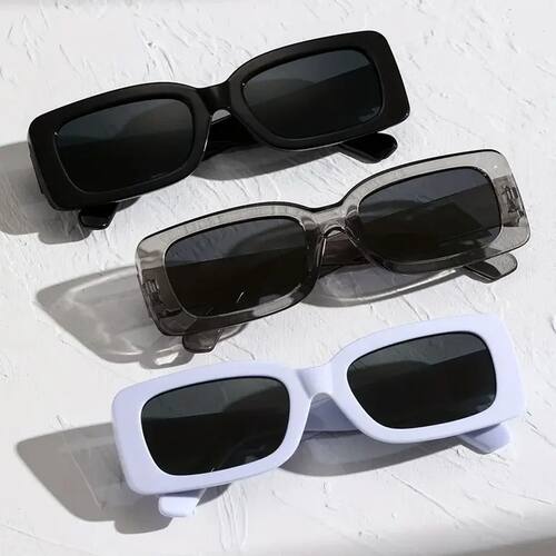 3PCS Square fashion Women Sunglasses Y2K Hip Hop Vacation Be