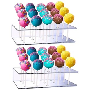 stand par lollipop cake Christmas acrylic 2pcs clear