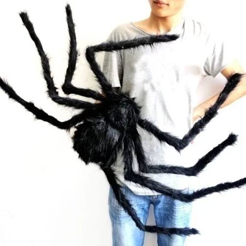 Halloween Decoration Plush Spider Black Fake Realistic Spide