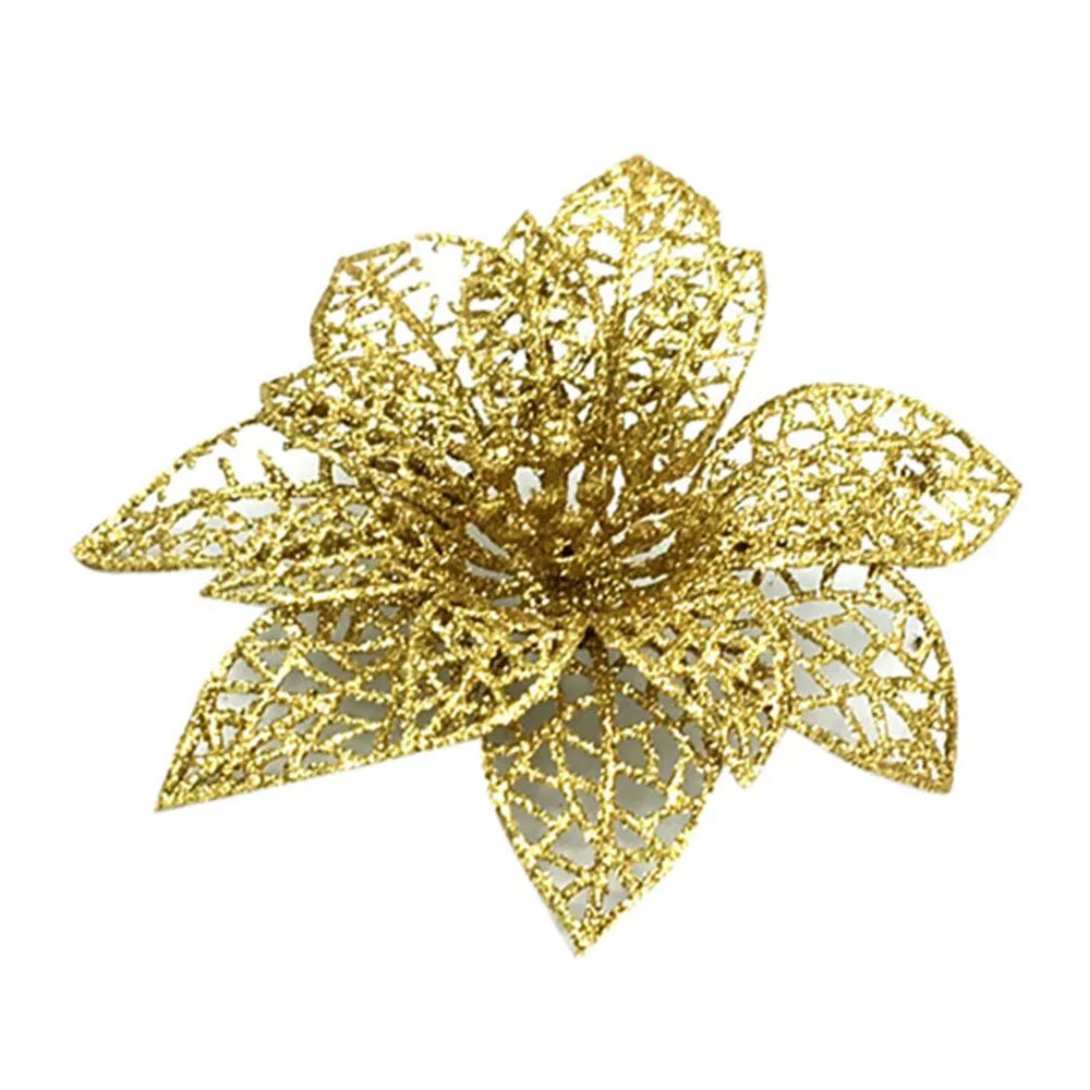 Hollow Out Simulation Flower Christmas Tree Ornaments Multip