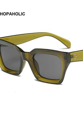 Woman Luxury Square Sunglasses Ladies Vintage Oversized Sun