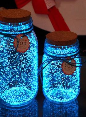 1Bag Luminous Particles Sand Colorful Fluorescent Glow Powde