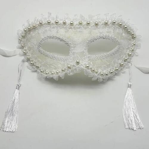 Masquerade Ball Mask Fabric Party Mask Festival Mask Fringe