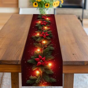 Scarf Dec Christmas Mantel Xmas Party Runner Fireplace Table