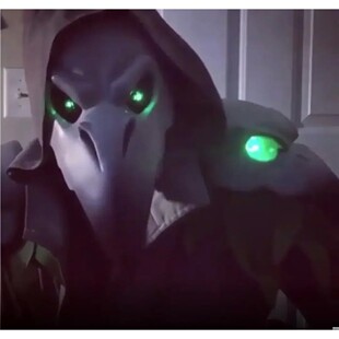 Punk Crow Mask Costume Reaper Nevermore Black Skin for Overw