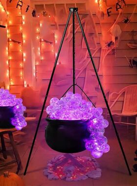 Big Cauldron Pots Halloween Decorations Vintage Decor Light