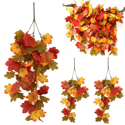 Artificial Maple Leaf Garland 75CM Autumn Leaves Vine Fake P