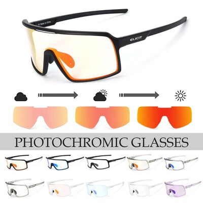 Photochromic Cycling Glasses Sunglasses Men Women Mountain B