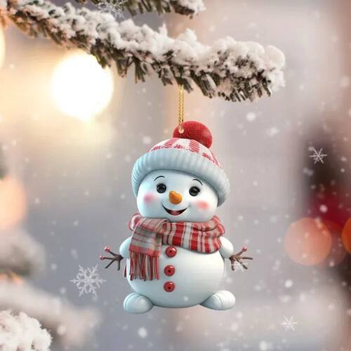 Christmas Decoration Pendant 2D Acrylic Cartoon Christmas Sn