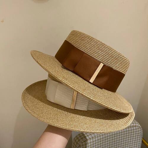 Beach Hat summer advanced new fashion design Sun Hat White S