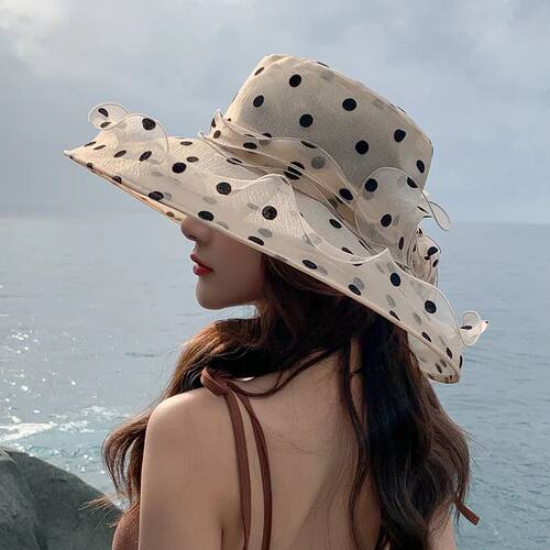 Unique Design Organza Sun Hats For Women Wide Brim Classic B