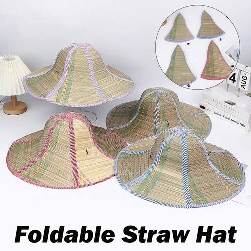 New Straw Hat Large Brim Foldable Soft Sun Hat Women Men Sum