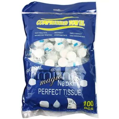 100pcs Compressed Towel Wet Wipes Paper Face Towel Tablet Di