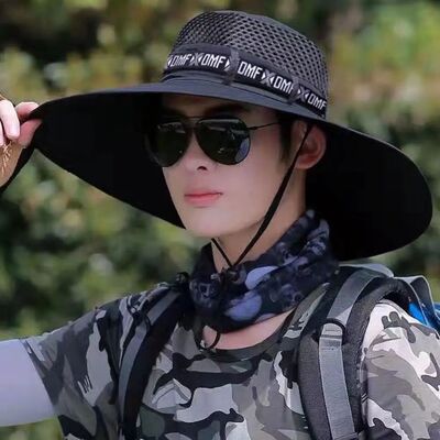 Summer 15CM Large Brim Sun Hat Men Women Breathable Fishing
