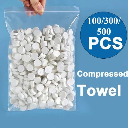 100/300/500PCS Compressed Towel Soft Disposable Coin Tissue