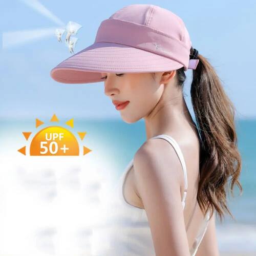 Casual Outdoor Wide Brim Women Summer Sun Hat Detachable UV
