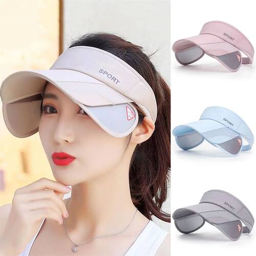 Women Summer Sun Visor Hat Adjustable Golf Cap Retractable B