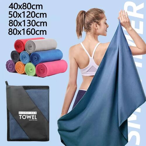 Quick-Drying Bath Towel Microfiber Bathroom Towel With Porta