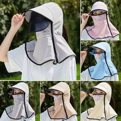 Summer Neck Guard Sun Hat Wide Brim Anti-UV Outdoor Sunscree