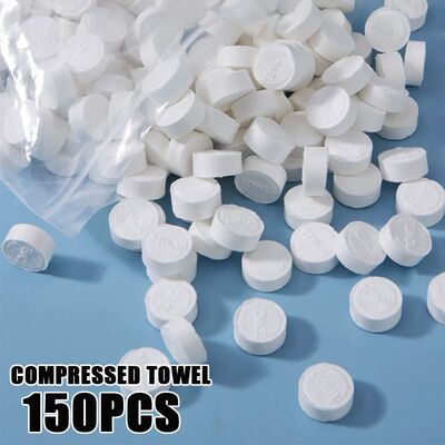 150pcs Compressed Hand Wipe Towel Non-Woven Makeup Wipes Por