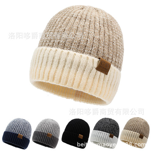 Knitted Hat Men's Autumn And Winter Plus Velvet Ear Protecti