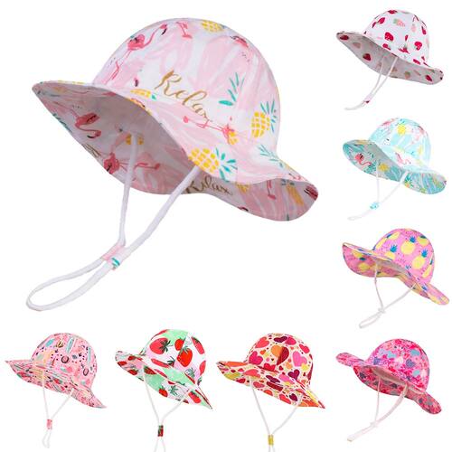 Sun Hat for Baby Girls Adjustable Toddler Kids Sun Protectio