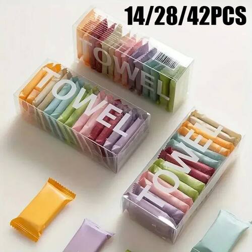 14/28/42PCS Disposable Compressed Towels Thickened Compresse