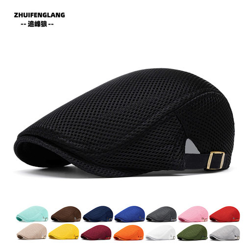 Summer Hollow Mesh Cap Breathable Beret Women Korean Tide Su