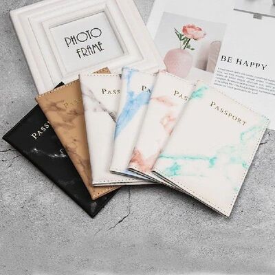 Travel Accessories Vintage Marble Passport Holder ID Cover W