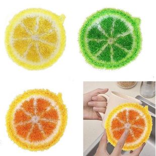 3PC Set Lemon-shaped Woven Dishwashing Cloth Kitchen Cleanin