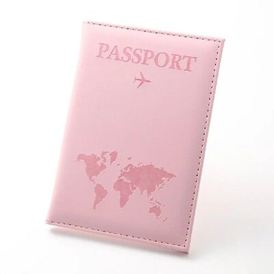 Lover Couple Passport Cover Simple Plane Case Holder Women M