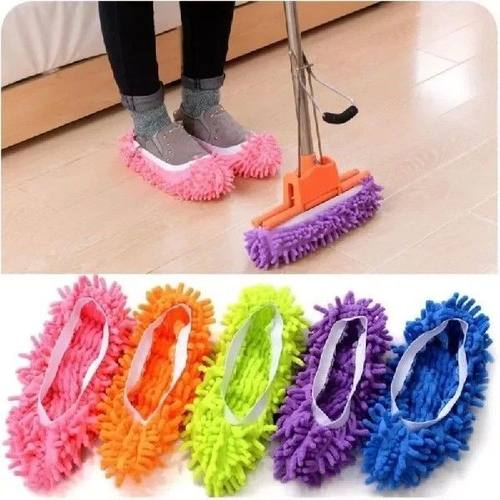 Chenille Dust Mop Slippers Home Floor Cleaning Mopping Shoes