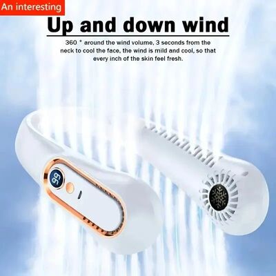 Vaneless Hanging Neck Fan Portable USB Cooler Fan With 5 Spe
