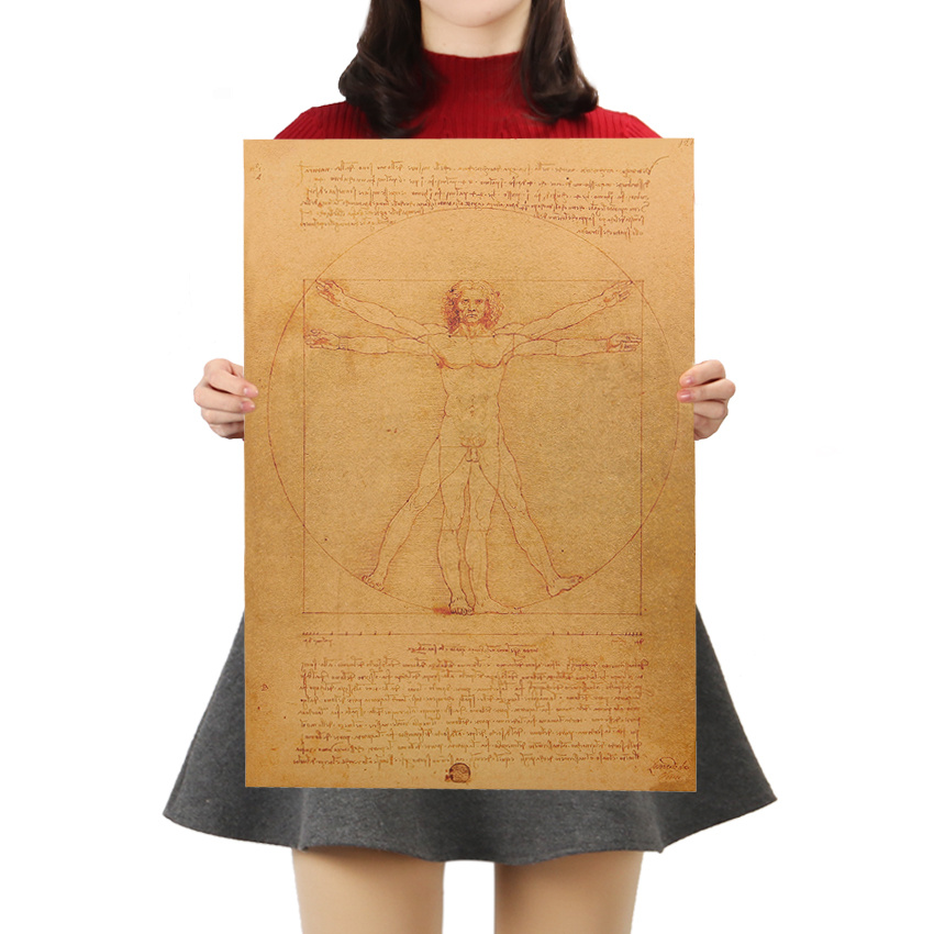 Leonardo Da Vinci Manuscript Vitruvian Man Posters