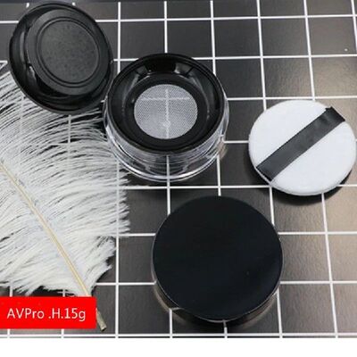 Portable Plastic Powder Box Handheld Empty Loose Powder Pot