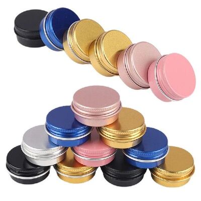 10Pcs Round Lip Balm Tin Cans 5-60g Aluminum Cosmetic Sample