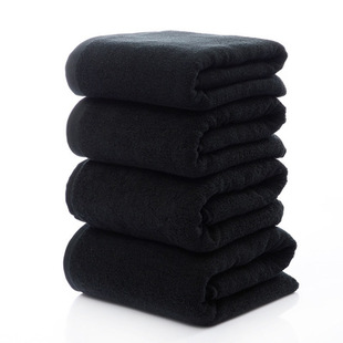 New Solid Black Cotton Face Towels Hand Towel Bath Towels