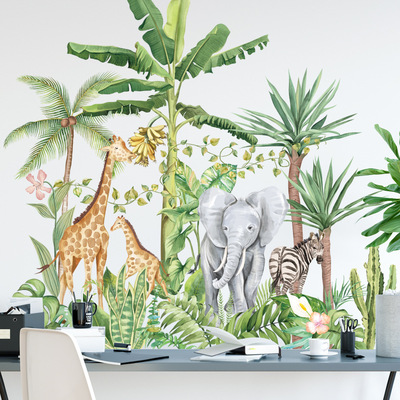 Nordic Plant Wallpaper Sofa Bedroom Background Sticker