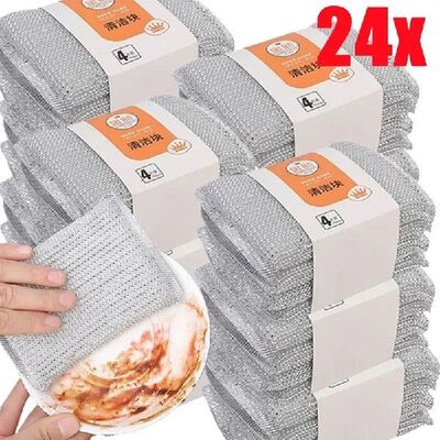 Wholesale Steel Wire Dishwashing Sponge Double Sided Cleanin