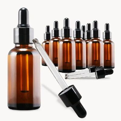 Dropper Bottles 5ml-100ml Reagent Eye Drop Amber Glass Aroma