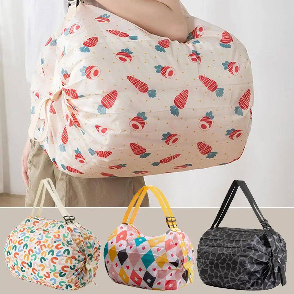 1Pcs Portable Big Folding Shopping Bag Eco-Friendly Handbag